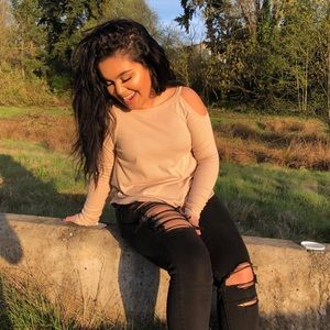 Cut-Out Shoulder Top